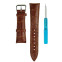 Изображение товара «Ремешок для Apple Watch 42мм, кожаный коричневый, классическая пряжка (крокодил)» №7
