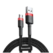Кабель Baseus USB For Micro 2.4A 1M Cafule Cable Black/Red