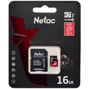 Карта памяти microSD 16Gb Netac, Extreme Pro, Class10 UHS-I U1 V10, 100MB/s
