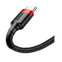 Изображение товара «Кабель Basues USB For Type-C 3A 2M Cafule Cable Black/Red» №2