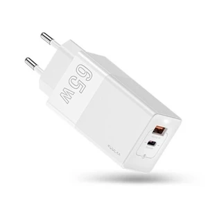 Изображение товара «Сетевое зарядное утройство KUULAA KL-CD14 65W GaN  QC3.0 USB + PD USB-C / Type-C White»