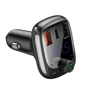 Изображение товара «Автомобильное зарядное устройство с FM-трансмитером Baseus T typed Bluetooth MP3 - (CCTM-B01)»