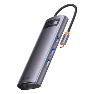 Изображение товара «Хаб USB Baseus Metal Gleam Series 8-in-1 Multifunctional Type-C (WKWG050013)»