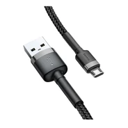 Кабель Basues USB For Micro 2.4A 1M Cafule Cable Black/Red