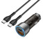 Изображение товара «Блок питания автомобильный USB, Type-C HOCO NZ8, 43W Blue + кабель USB 3.0 Type-C-Type-C» №2