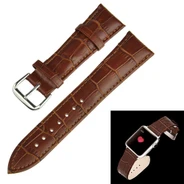Ремешок для Apple Watch 42мм, кожаный коричневый, классическая пряжка (крокодил)