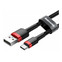Изображение товара «Кабель Basues USB For Type-C 3A 1M Cafule Cable Black/Red» №2