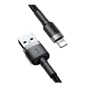 Изображение товара «Кабель Baseus Cafule Cable USB or Lightning 2.4A 1М Black/Grey»