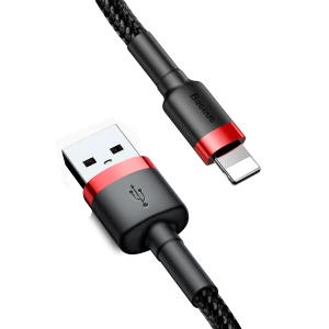 Изображение товара «Кабель Baseus Cafule Cable USB or Lightning 2.4A 1М Black/Red»