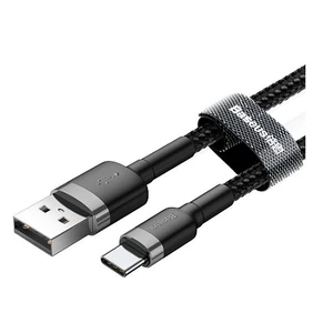 Изображение товара «Кабель Basues USB For Type-C 3A 2M Cafule Cable Black/Grey»